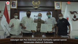 Perluas Layanan Kemanusiaan, PMI Gandeng Pos Indonesia salurkan BLT