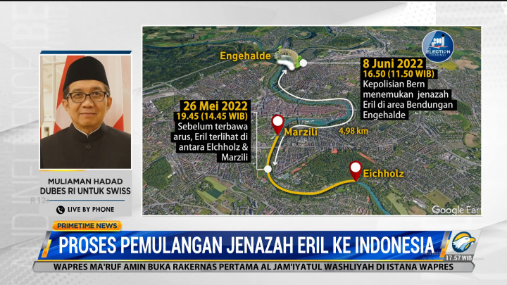 Dubes RI untuk Swiss: Jenazah Eril akan Diberangkatkan Besok Pagi