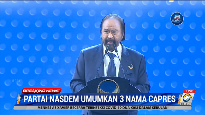 3 Nama Bacapres NasDem: Anies Baswedan, Andika Perkasa, dan Ganjar Pranowo