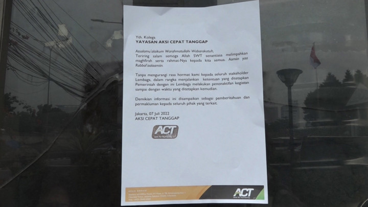 Suasana Kantor Pusat ACT Usai Izinnya Dicabut