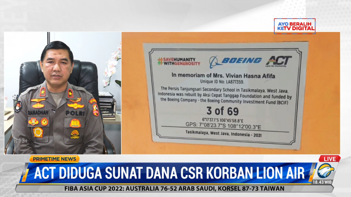 ACT Diduga Sunat Dana CSR Korban Lion Air, Polri: Dana Itu Tidak Disalurkan