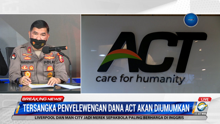 Polri Tetapkan 4 Orang Tersangka Penyelewengan Dana ACT