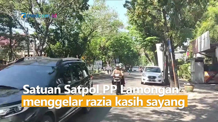 Gelar Razia Kasih Sayang, Pelajar di Lamongan yang Sedang Nongkrong Berhamburan