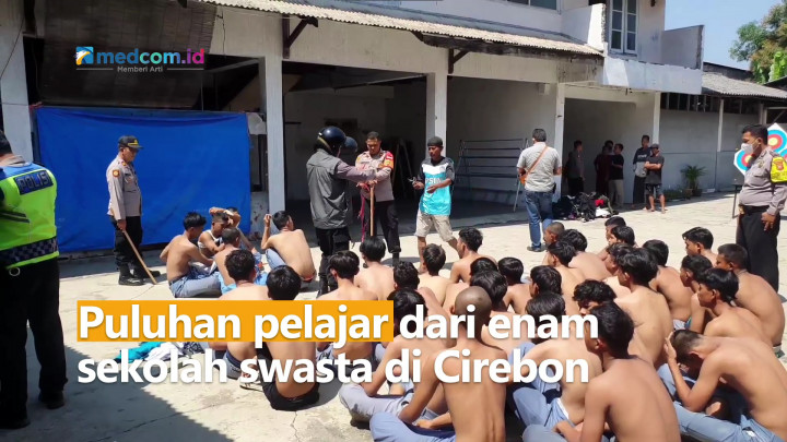 Hendak Tawuran, Polisi Amankan Puluhan Pelajar di Cirebon