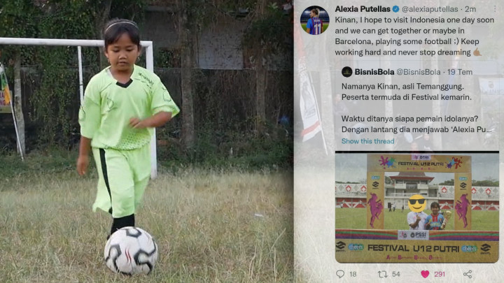 Wow! Pesepakbola Cilik Indonesia Dilirik Alexia Putellas, Kinan Diajak Main Bola di Barcelona