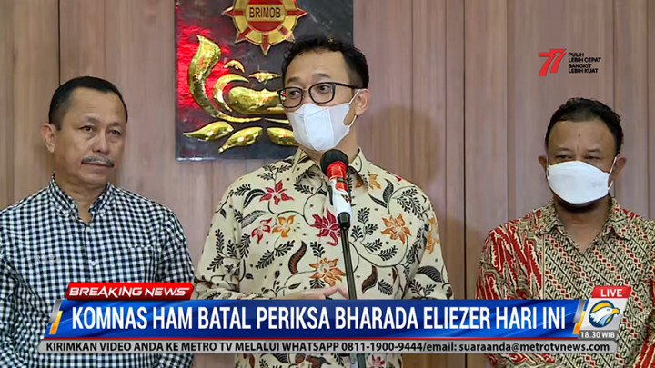 Komnas HAM Batal Periksa Bharada E