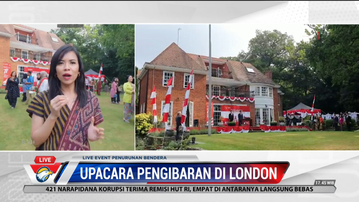 Suasana Upacara Pengibaran Bendera Merah Putih di London
