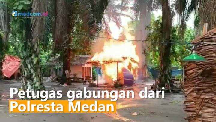 Masih Tetap Beroperasi Pasca Digrebek, Lapak Judi  Dibakar Petugas