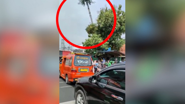 Detik-detik Tiang BTS Ambruk Timpa Pengendara usai Ditabrak Truk di Bekasi