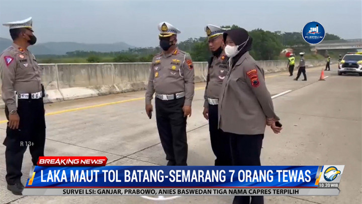 Kecelakaan Maut di Tol Batang-Semarang 7 Orang Tewas