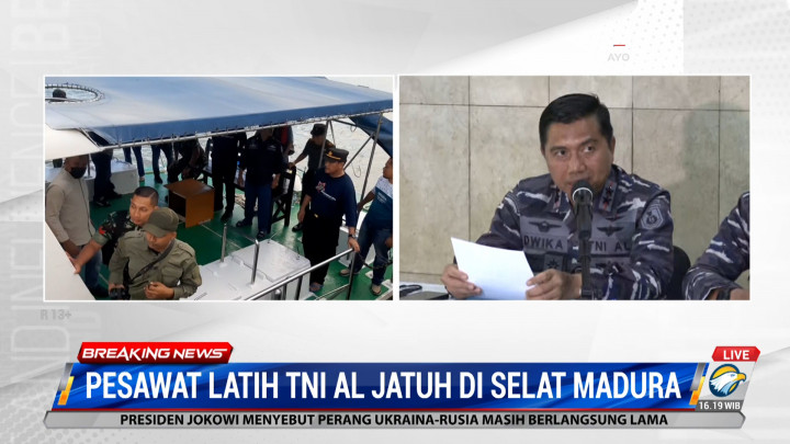 Identitas Dua Penerbang Pesawat Latih TNI AL yang Jatuh di Selat Madura
