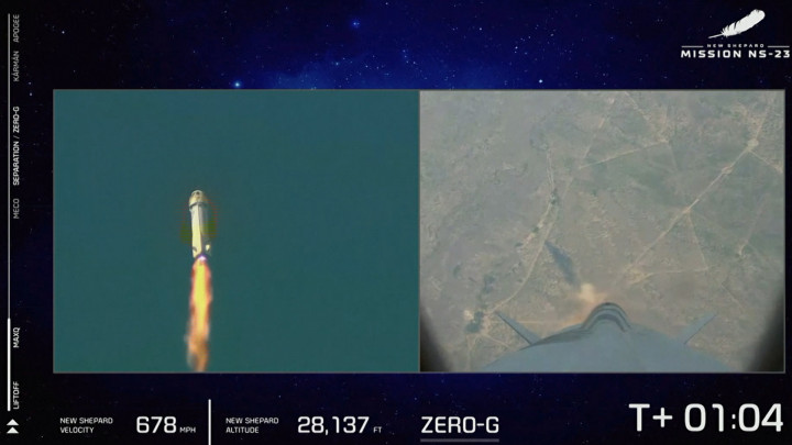 Satu Menit Setelah Lepas Landas, Roket Blue Origin Milik Jeff Bezoz Jatuh