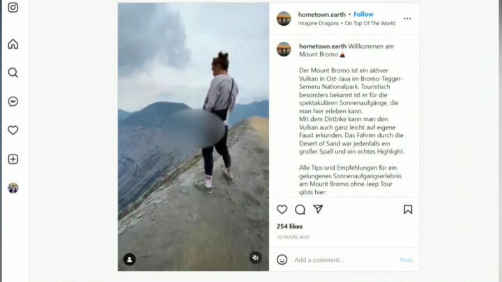Heboh, Aksi Tidak Terpuji Wisatawan Asing di Kawah Bromo
