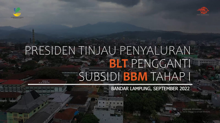 Presiden Tinjau Penyaluran BLT Pengganti Subsidi BBM Tahap I di Bandar Lampung