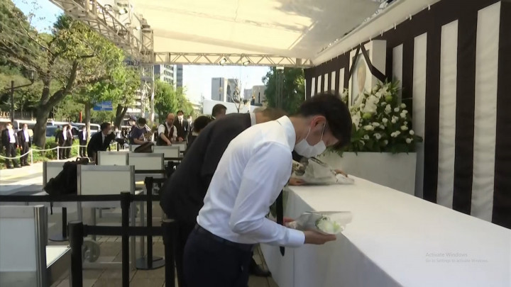 Penghormatan Terakhir Rakyat Jepang untuk Shinzo Abe