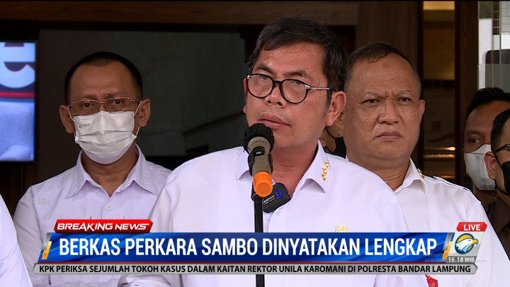 Kejagung: Berkas Perkara Sambo Dinyatakan Lengkap