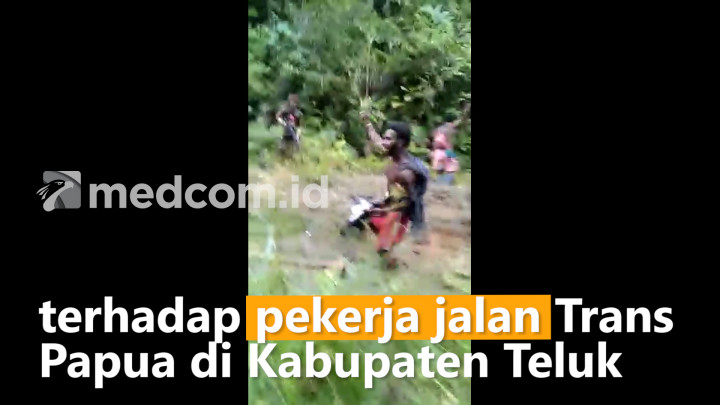 Viral! Detik-Detik Penyerangan Pekerja Pembangunan Jalan Trans Papua