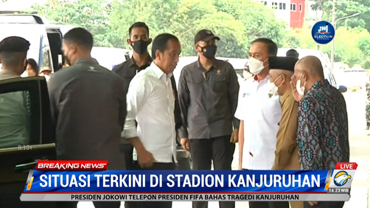 Presiden Joko Widodo Tiba di Stadion Kanjuruhan