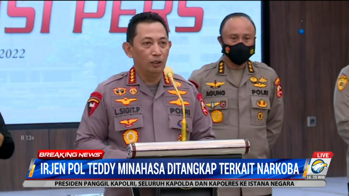 Terjerat Narkoba, Irjen Teddy Minahasa Ditahan dan Terancam Dipecat