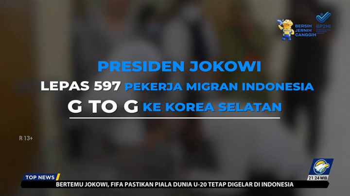 Presiden Jokowi Lepas 597 Pekerja Migran Indonesia G to G ke Korea Selatan