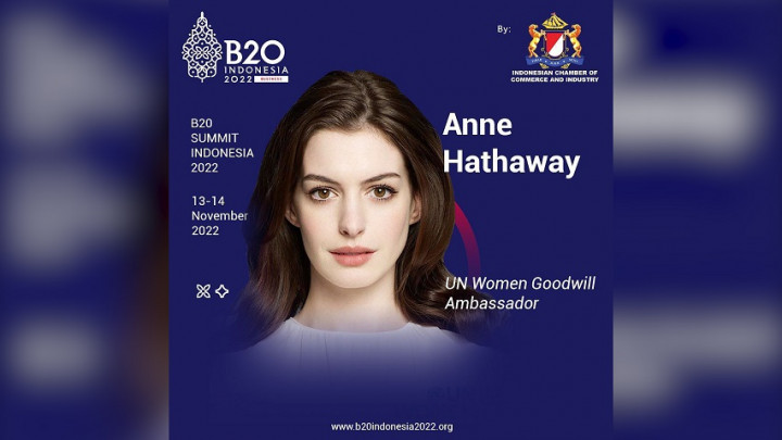 Heboh! Anne Hathaway Dipastikan Akan Menjadi Pembicara Dalam KTT G20
