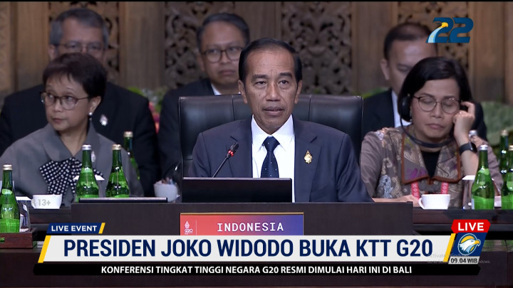 Presiden Jokowi Resmi Buka KTT G20 di Bali
