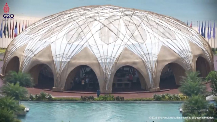 Keunikan Rumah Bambu Sengaja Dibuat Khusus untuk Makan Siang Para Pemimpin G20
