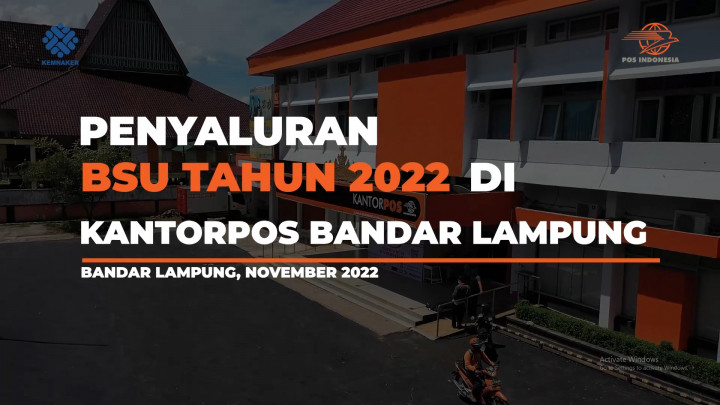 Penyaluran BSU Tahun 2022 di Kantor Pos Bandar Lampung