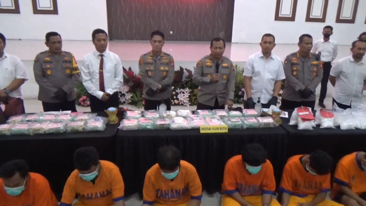 Polisi Gagalkan Peredaran Narkoba Jaringan Internasional, Sita 36 Kg Sabu dan 15 Ribu Ekstasi