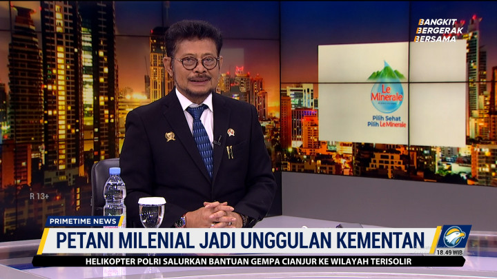Mentan Syahrul Yasin Limpo Mendadak Jadi Anchor di Primetime News Metro TV