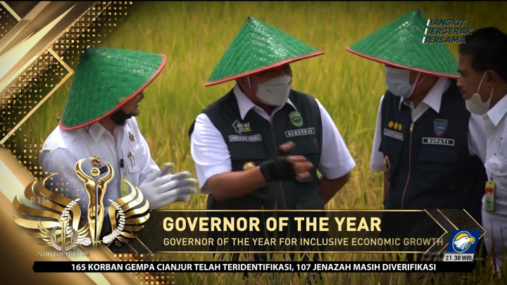 Gubernur Sumsel Raih Penghargaan 'Governor Of The Year For Inclusive Economic Growth'