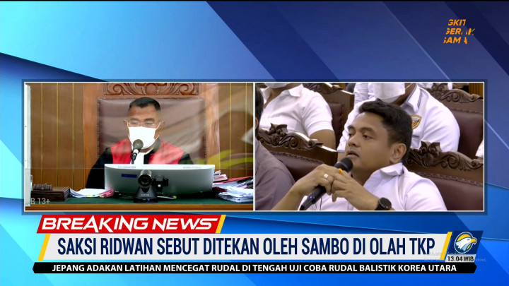 Saksi Ridwan Sebut Mengaku Ditekan Oleh Ferdy Sambo di Olah TKP