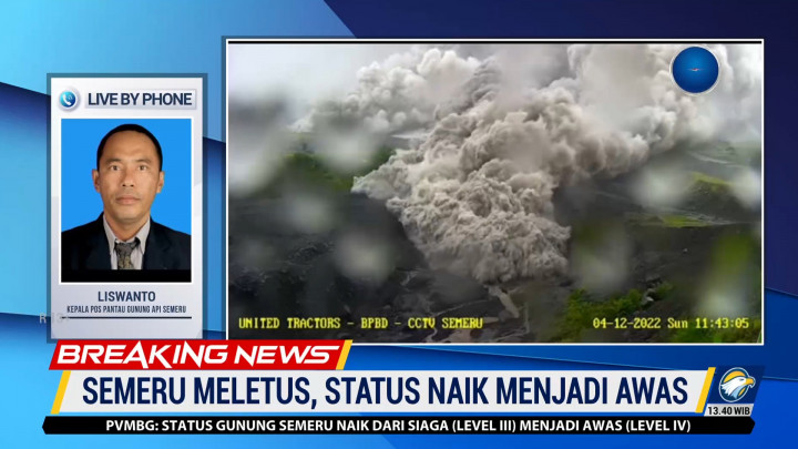 Guguran Awan Panas Capai 13 Km, Status Gunung Semeru Jadi Awas!