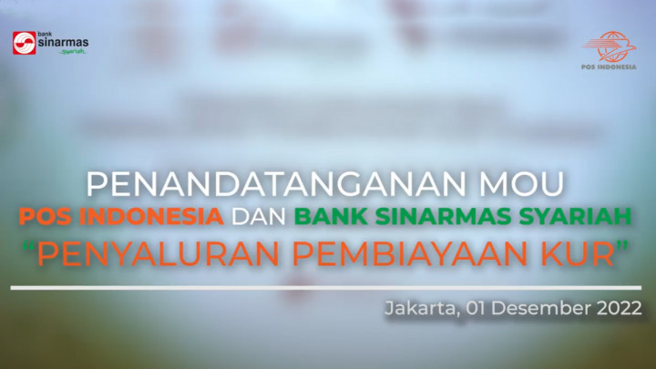PT Pos Indonesia dan Bank Sinarmas Syariah Teken MoU Penyediaan KUR Syariah