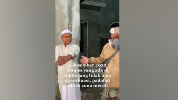 Viral! Pihak Ponpes di Supiturang Menolak Dievakuasi dari Zona Merah Semeru
