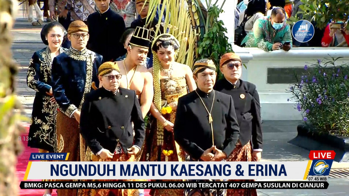 Prosesi Pasrah Panampi Pernikahan Kaesang Pangarep dan Erina Gudono