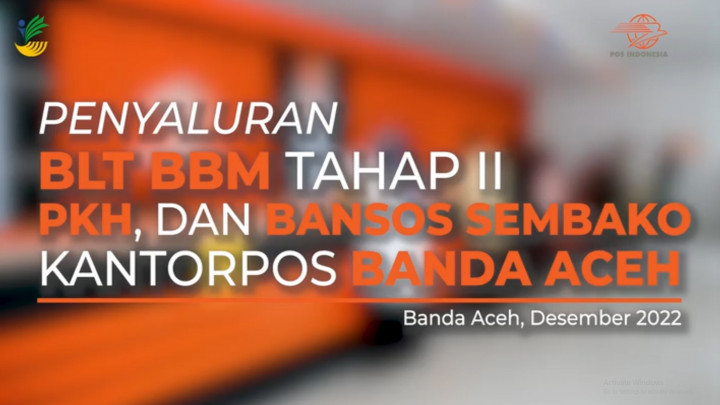 Penyaluran BLT Tahap II PKH dan Bansos Sembako Kantor Pos Banda Aceh
