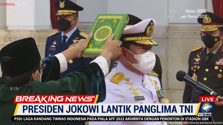 Momen Yudo Margono Salah Sebut Sumpah Saat Dilantik Jokowi Jadi Panglima TNI