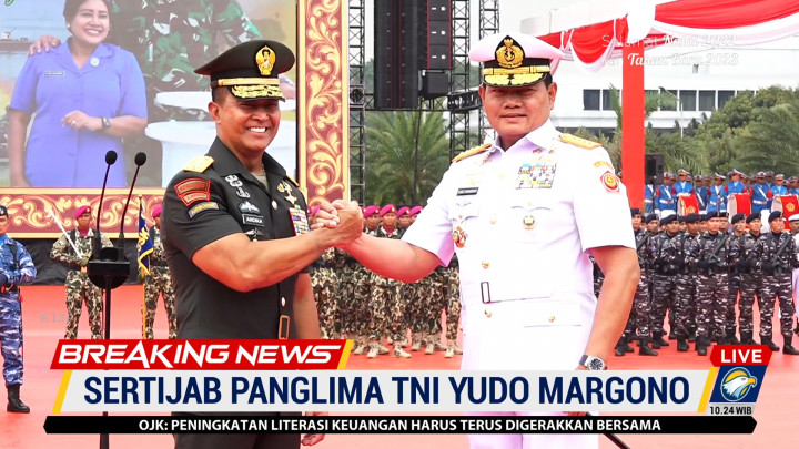 Andika Perkasa Resmi Serahkan Jabatan Panglima TNI ke Laksamana Yudo Margono