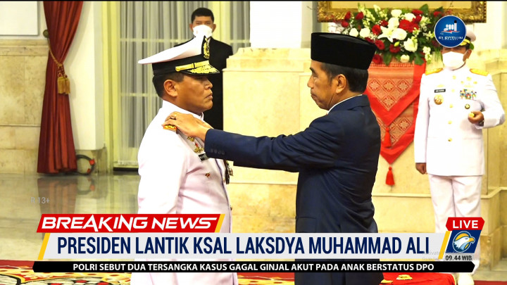Presiden Jokowi Lantik KSAL Laksdya Muhammad Ali
