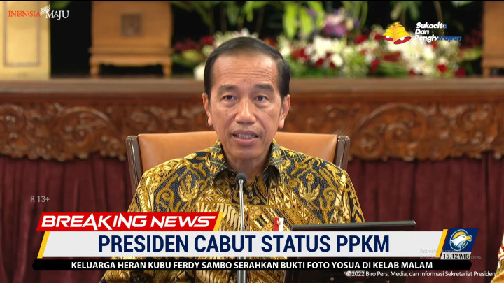Tok! Presiden Jokowi Resmi Cabut PPKM