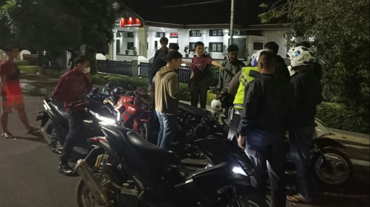 Bubarkan Aksi Balap Liar, Polres Kota Bengkulu Berhasil Amankan 41 Unit Sepeda Motor