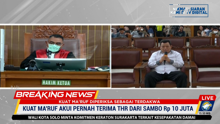 Momen Hakim Tanya Kuat Ma'ruf Soal Uang Rp500 Juta dari Sambo