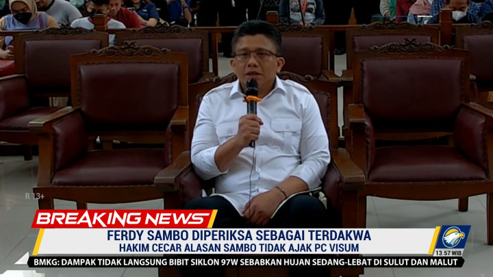 Hakim Tanya Soal Putri Tak Divisum, Sambo: Saya Tak Berpikir Logis Saat Itu