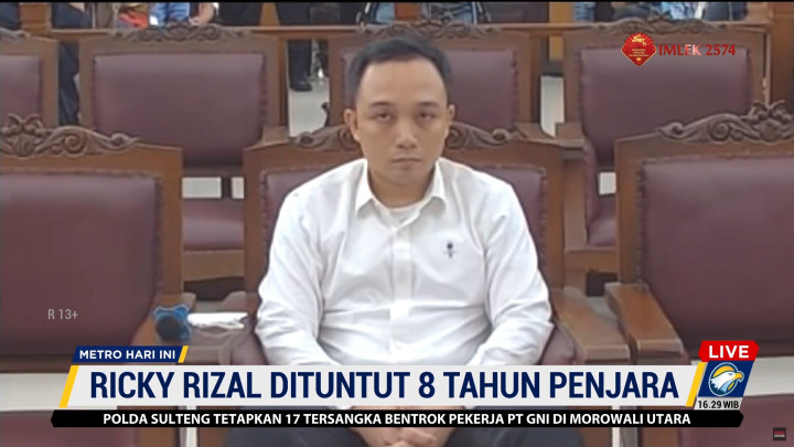 Ricky Rizal Wibowo Dituntut 8 Tahun Penjara