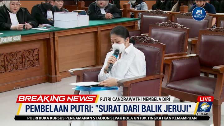 Bacakan Pembelaan 'Surat dari Balik Jeruji', Putri Candrawathi Ingin Kembali Memeluk Anaknya