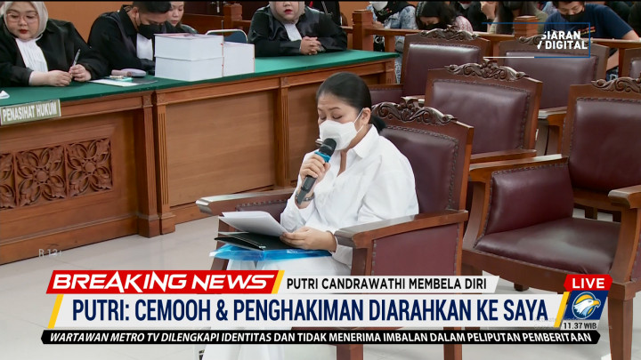 Curahan Hati Nota Pembelaan, Putri Candrawathi Merasa Tak Sanggup Jalani Hidup Lagi