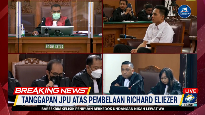 Jaksa Minta Seluruh Pledoi Terdakwa Richard Eliezer Ditolak