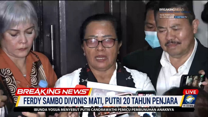 Usai PC Divonis 20 Tahun Penjara, Ibunda Yosua: Kami Merasa Puas