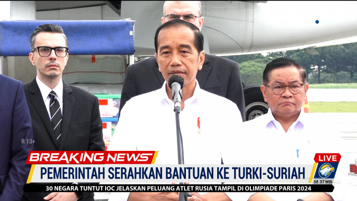 Presiden Jokowi Lepas 140 Ton Bantuan untuk Korban Gempa Turki dan Suriah